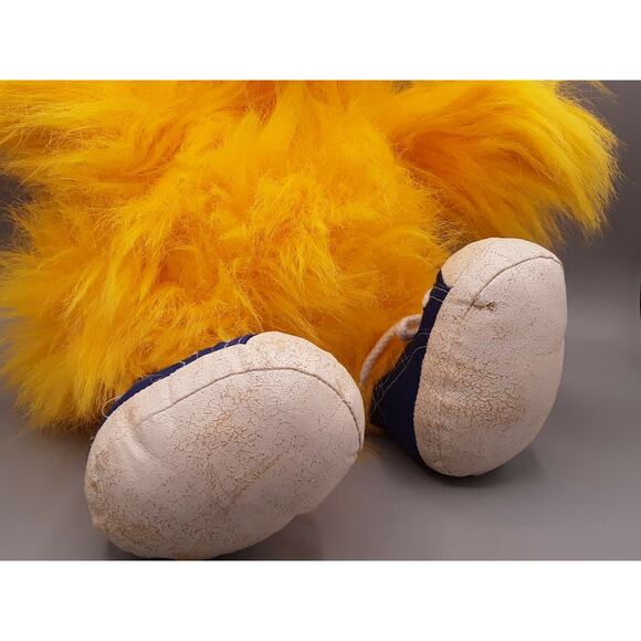 Vintage GANZ Archie Large Fuzzy Yellow Chicke Duck Glasses Sneakers H459 1988 - Picture 3 of 12